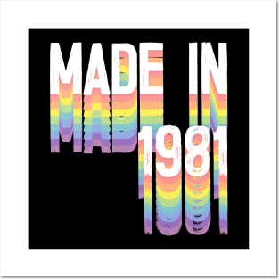 MADE IN 1981 / Birthday Typography Gift Design Posters and Art